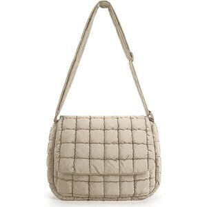 Lightweight Crossbody Bags For Women, Quilted Puffer Shoulder Handbags With
